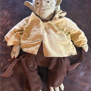Vintage Yoda Plush Backpack Star Wars Licensed Lucasfilm Costume Bag
